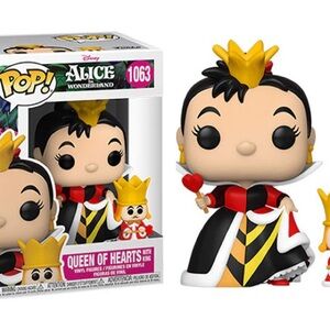 Funko Pop! Queen of Hearts Figure with Red and Yellow Accents